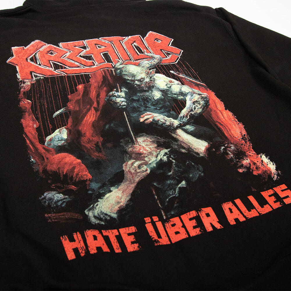 Hate Uber Alles Zip Hoodie - Black image 4