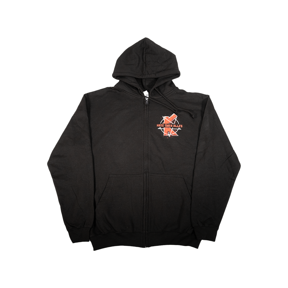 Hate Uber Alles Zip Hoodie - Black image 1
